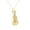 Yellow Gold, variant on Large Musical Violin Pendant Necklace in Solid Gold (White Gold, 10K, 22 inches)