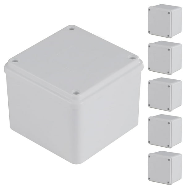 Caja de conexiones eléctricas Anpugaolao PVC 10 x 10 x 8 cm IP65, paquete de 6
