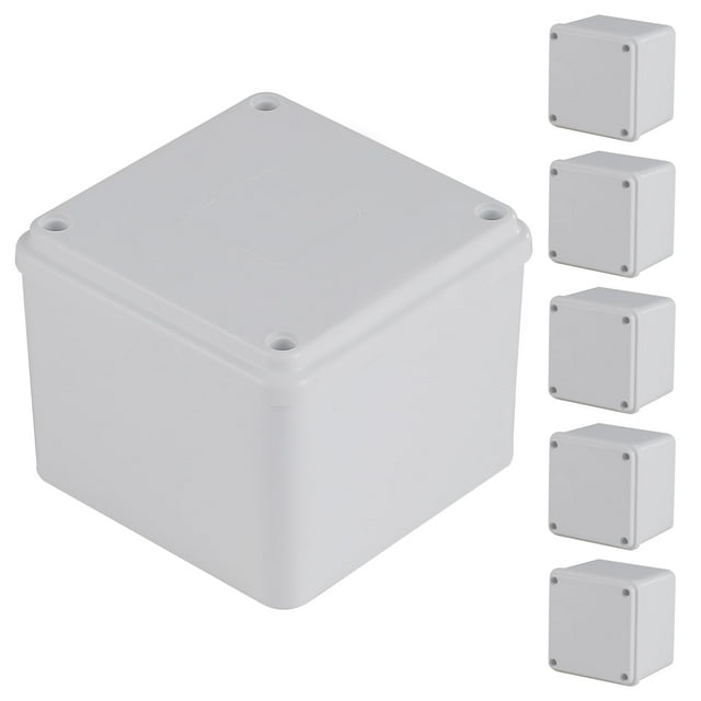 Caja de conexiones eléctricas Anpugaolao PVC 10 x 10 x 8 cm IP65, paquete de 6