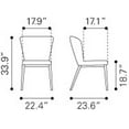 thumbnail image 3 of Modern Contemporary Dining Chair, Set of 2, Pink, Velvet Fabric Stainless Steel, 3 of 6