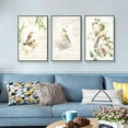 thumbnail image 3 of wall26 Floating Framed Canvas Wall Art for Living Room, Bedroom Vintage Bird Flower Canvas Prints for Home Decoration Ready to Hang - 16"x24"x3 Panels, 3 of 4