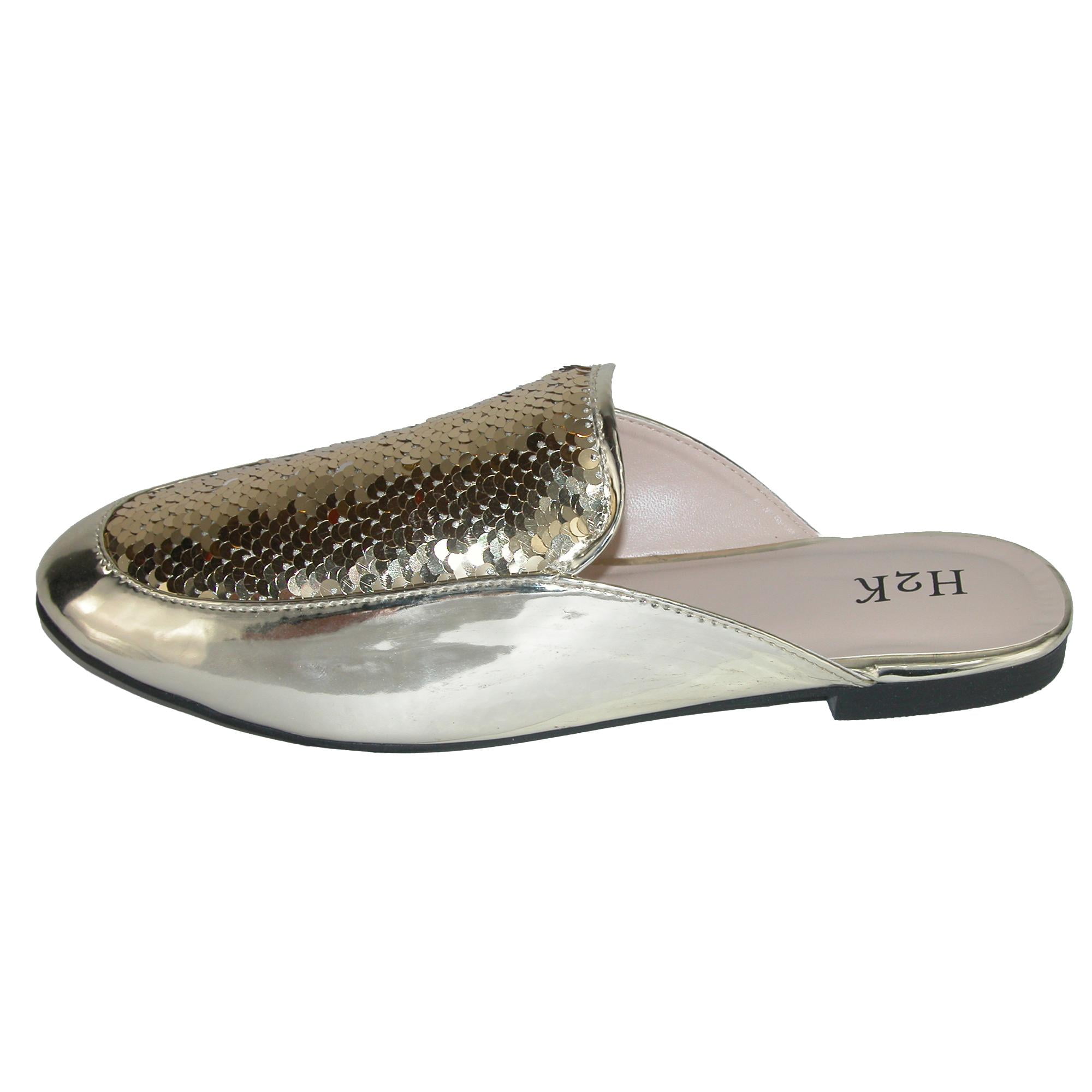 sequin mule slippers