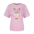 thumbnail image 4 of XMMSWDLA T-Shirts à Manches Courtes Col Rond pour Femmes Mode Été Basique Tee Rose Hauts, T-Shirts & Blouses pour Filles, 4 of 5