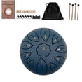 thumbnail image 1 of Mini Tambor De Lengua De Acero De 6 Pulgadas Y Bolsa De Transporte 2 Pares De Baquetas Azul Oscuro Sunnimix tambor de lengua, 1 of 7