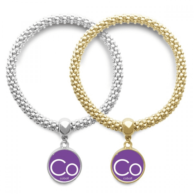 Chestry Elements Period Table Transition Metals Cobalt Co Lover Bracelet Bangle Pendant Jewelry Couple Chain