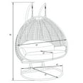 thumbnail image 7 of 2 Person Wicker Egg Chair - Outdoor Indoor Lounge Swing - Patio Hammock with Stand & Cushions, 7 of 7