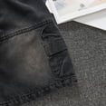 thumbnail image 6 of DAETIROS Girls Cargo Shorts Faded Black Denim Elastic Waist Loose Fit Vintage Wash Youth Summer Sizes 6-16,Size 12-13T, 6 of 9