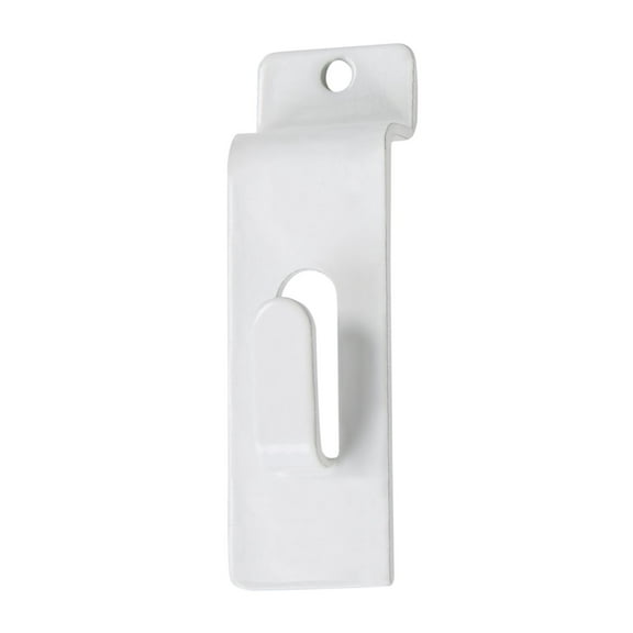 White Notch Hook for Slatwall - Pack of 50