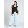 thumbnail image 3 of ELOQUII Women's Plus Size Split Hem Suiting Vest, 3 of 3