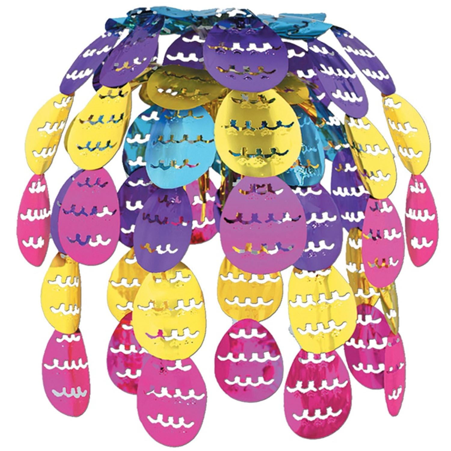 Pack of 12 Hanging Metallic Easter Egg Cascade Party Decorations 24" by Party Central