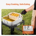 thumbnail image 3 of KFFKFF 18 Quart Seafood and Wing Cooker with Twin Baskets, Aluminum Propane Powered Cooking Kit, Outdoor Deep Seafood Boiler with Temperature Gauge and 58,000 BTUs Propane Heat Sources, 3 of 9