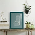 thumbnail image 5 of Hepplewhite Desk & Bookcase IV - Framed Print w/glass - Ocean Blue, 5 of 7