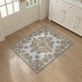 thumbnail image 3 of ODIKA 3'x5' Washable Area Rug Non-Slip, Flatweave, Easy Care Traditional Boho Flowing Scrollwork Scattered Botanical Contemporary for Hallway, Laundry Room, 3 of 7