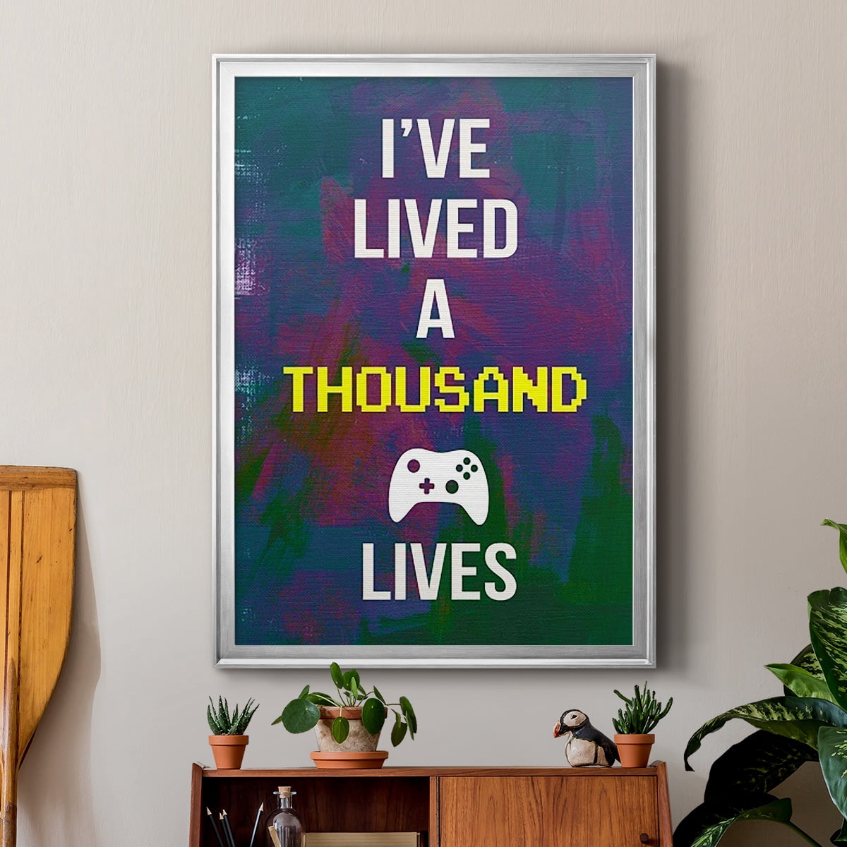 Gamer at Play I Premium Framed Print, in Gold, Black, or Silver - Ready to Hang