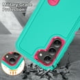 thumbnail image 5 of Allytech Rugged Case Compatible with Samsung Galaxy S22 Plus with Hidden Kickstand, [Military Grade Drop Protection] Soft TPU Hard PC Bumper Non-Slip Shockproof Full Protective Case, Mint+Rose, 5 of 8