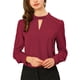 thumbnail image 1 of AllegK Dde San Patricio profesional Blusas de gade manlarcon cuello alto elegante pamujer borgoXL, 1 of 5
