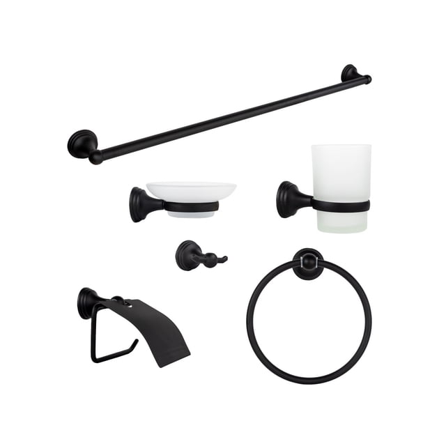 CNX Accesorios Para Baño Color Negro En Acabado Mate CNX ACC-012