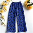 thumbnail image 4 of Blue Halloween Pajamas Womens Pajama Pants Halloween Cosplay Cute Pajama Pants Classic Trousers Gifts for Adults, Theme Parties, Costume Parties,Dress-Up L, 4 of 6