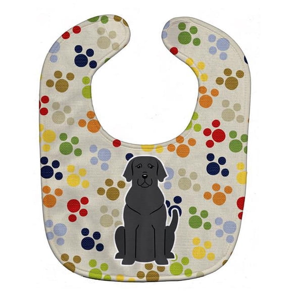 Carolines Treasures BB5886BIB Pawprints Black Labrador Baby Bib
