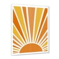 thumbnail image 2 of Designart 'Minimal Bright Shining Orange Sun Rays II' Modern Framed Art Print, 2 of 4