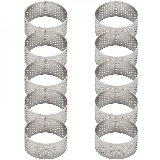 Anillo para tarta LIUYMXG 10 piezas 4,5 cm acero inoxidable