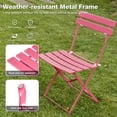 thumbnail image 4 of RELAX FIELD 3-Piece Outdoor Bistro Set, Folding Patio Furniture Set, Outdoor Table and Chairs Set for Patio, Garden, Balcony, 4 of 8