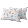thumbnail image 6 of Botanical Leaves Outdoor Pillow Covers 20x12 Inch Lumbar Pillow Covers Set of 2 Waterproof Decorative Throw Pillow Cases Pink Gray Blue Leaf Branches Boho Cushion Covers for Patio Furniture Garden, 6 of 8