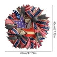 thumbnail image 3 of pdqouc American Flag July 4th Patriotic Wreaths Memorial Day Front Door Red White And Blue Wreaths Independence Day Wreaths Indoor Outdoor Wall Decorations, 3 of 6