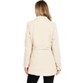 thumbnail image 3 of George Palomares Classic Defined Midi Trench Car Coat (Ivory, X-Large), 3 of 3