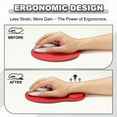 thumbnail image 4 of Uxcell Ergonomic Mouse Pad, Gel Mouse Pad with Wrist Rest Support Memory Foam Computers Mat with Non-Slip Base Red, 4 of 7