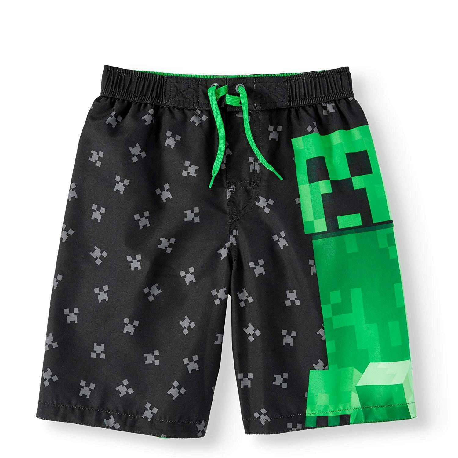 Minecraft Swim Trunks Shorts Boy Size 10/12 - Walmart.com