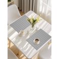 thumbnail image 5 of Grey Geometric Placemats Set of 4, Modern Pure Color Abstract Striped Placemats for Dining Table, Place Mats for Kitchen Tabletop, Waterproof Wipeable Dining Table Mats Set, 5 of 9