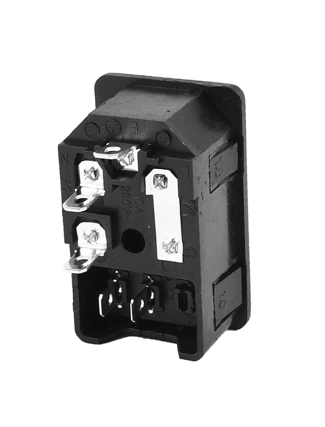 Red Light Rocker Switch Fuse Inlet Male Power Supply Connector Plug IEC 320 C14 