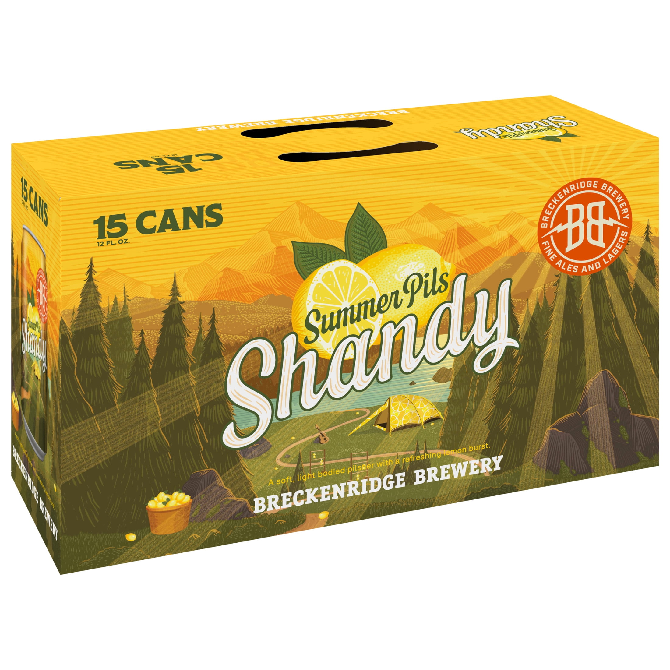 Breckenridge Brewery Shandy Summer Pils Shandy Craft Beer, 15 Pack, 12 fl oz Aluminum Cans, 4.5% ABV