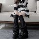 thumbnail image 4 of Calcetines de pierna ancha para mujer, otoño e invierno, con mangas de cuerno, calcetines de invierno jk por encima de la rodilla, calcetines negros de primavera y otoño, calcetines largos apilados, 4 of 5