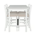thumbnail image 6 of 5pcs Dining Table Set,Casual Counter Height Dining Table Set with 4 Upholstered Dining Chairs and 1 Storage Drawer,Kitchen Compact Furniture Set with 4 Stools,for Small Places, 6 of 9