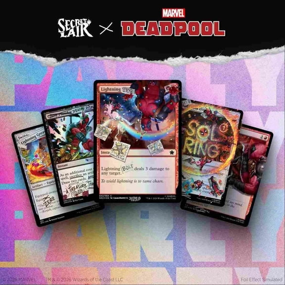 Collectible Magic: The Gathering Secret Lair x Marvel's Deadpool: I Fixed It (You're Welcome) Pool Party Foil Edition