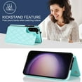 thumbnail image 5 of Allytech Flip Wallet Case for Samsung Galaxy S23 with Card Slots, Premium PU Leather [RFID Blocking] [Double Magnetic Button] Kickstand Shell, Shockproof Anti-Fall Protective Case - Mint, 5 of 7