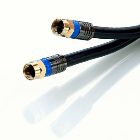 Blackweb Quad-Shield Coaxial Cable, 6' (Best Coaxial Cable For Tv)