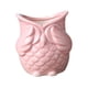 thumbnail image 3 of Maceta de interior con forma de búho, bonita maceta de estilo japonés para interior. Sin mirada Rosa, 3 of 9