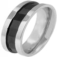 thumbnail image 1 of Stainless Steel With Black Resin Center Strip Ring, 1 of 1