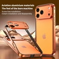 thumbnail image 4 of Metal Frame Case For iPhone 13 Pro Max,With Lens Camera Protector,No Back Design,Bumper Frame Slim Fit Excellent Heat Dissipation Shckproof Anti-fall Drop Protection Durable Phone Case,Gold, 4 of 8