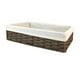 thumbnail image 2 of Cesta de almacenamiento tejida a mano, cestas nido, cesta para servir, caja de cosméticos tejida cafe l, 2 of 9