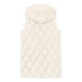 thumbnail image 6 of Niaviben Long Puffer Vest Women Hooded Vest Plus Size Puffer Vest Women Vests Women's Vest Sleeveless Vest Womens Long Vest Beige L, 6 of 6