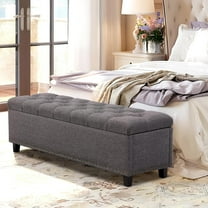 Storage Ottoman with Upholstered, Storage for Bedroom & Living Room