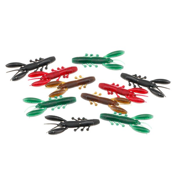 Señuelo biónico para camarones de 10 piezas, señuelo artificial para de natación Multicolor Baoblaze Señuelo de pesca artificial