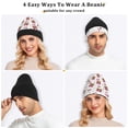 thumbnail image 5 of Pink Bow and Brown Bear Beanie Hat Unisex Warm Winter Hat Cap For Women Men Winter Running, 5 of 7