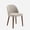 Khaki, variant on Modern Farmhouse Mid-Century Dining Chairs, Set of 2, Upholstered Linen Fabric Seats, Solid Wood Frame with Dark Walnut Finish, Linen