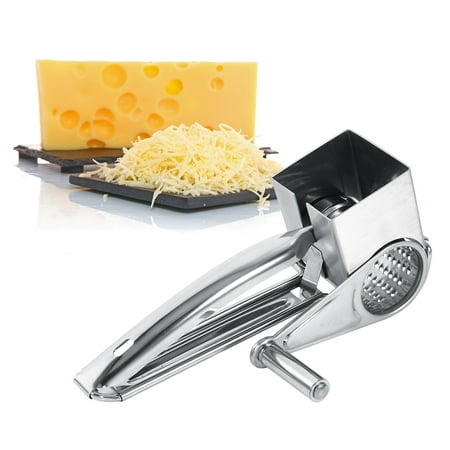 Yosoo Multifunctional Kitchen Craft Rotary Stainless Steel Cheese Grater 1 Drums Slice Shred Tool,Kitchen Craft Rotary Grater,Cheese (Best Way To Slice Cheese)