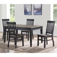 thumbnail image 2 of Steve Silver Raven Noir Two-Tone Ebony and Driftwood 5-Piece Dining Set, 2 of 5